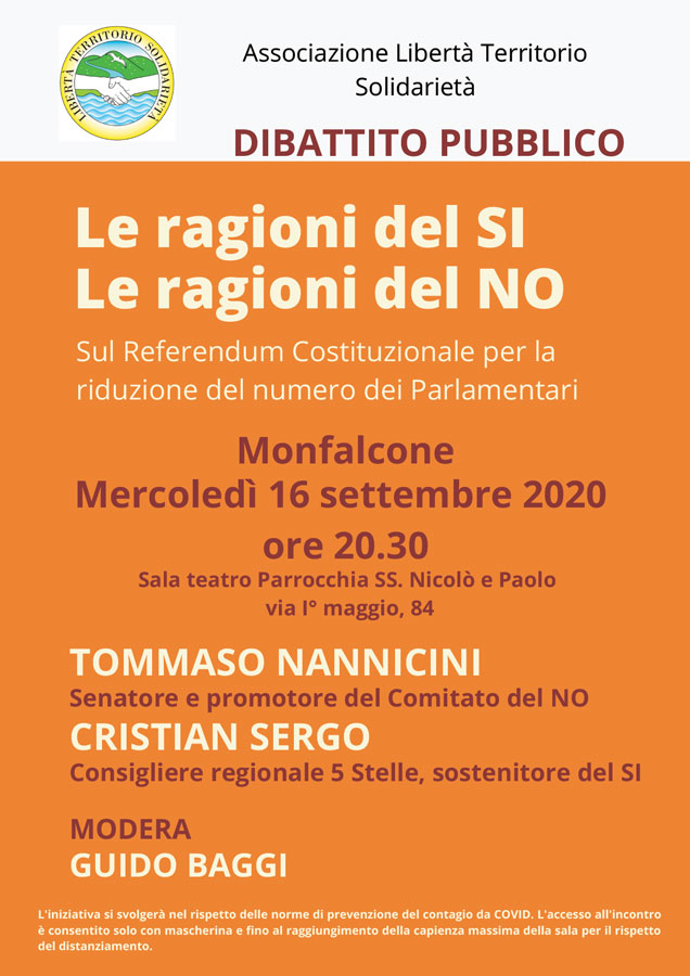 Referendum costituzionale per la riduzione di parlamentari